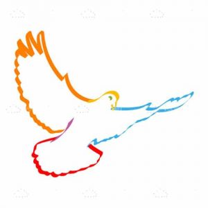 Colorful dove